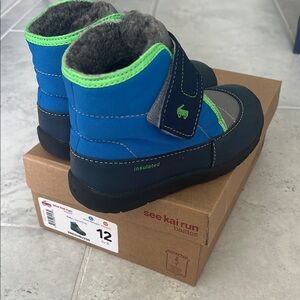 See Kai Run Kids Insulated Blue and Green Boots